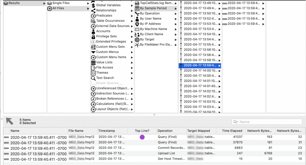 FileMaker and the Top Calls Log Analysis