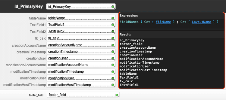 Screenshot showing how to create JSON by paying attention to the order in which you place your fiels - part of the FileMaker tips series.
