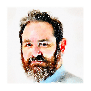 Watercolor image of our Senior Application Developer, Xandon Frogget, who contributed to this article about why to hire a FileMaker developer.