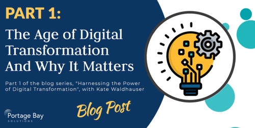 Thumbnail for part one of blog post series about digital transformation