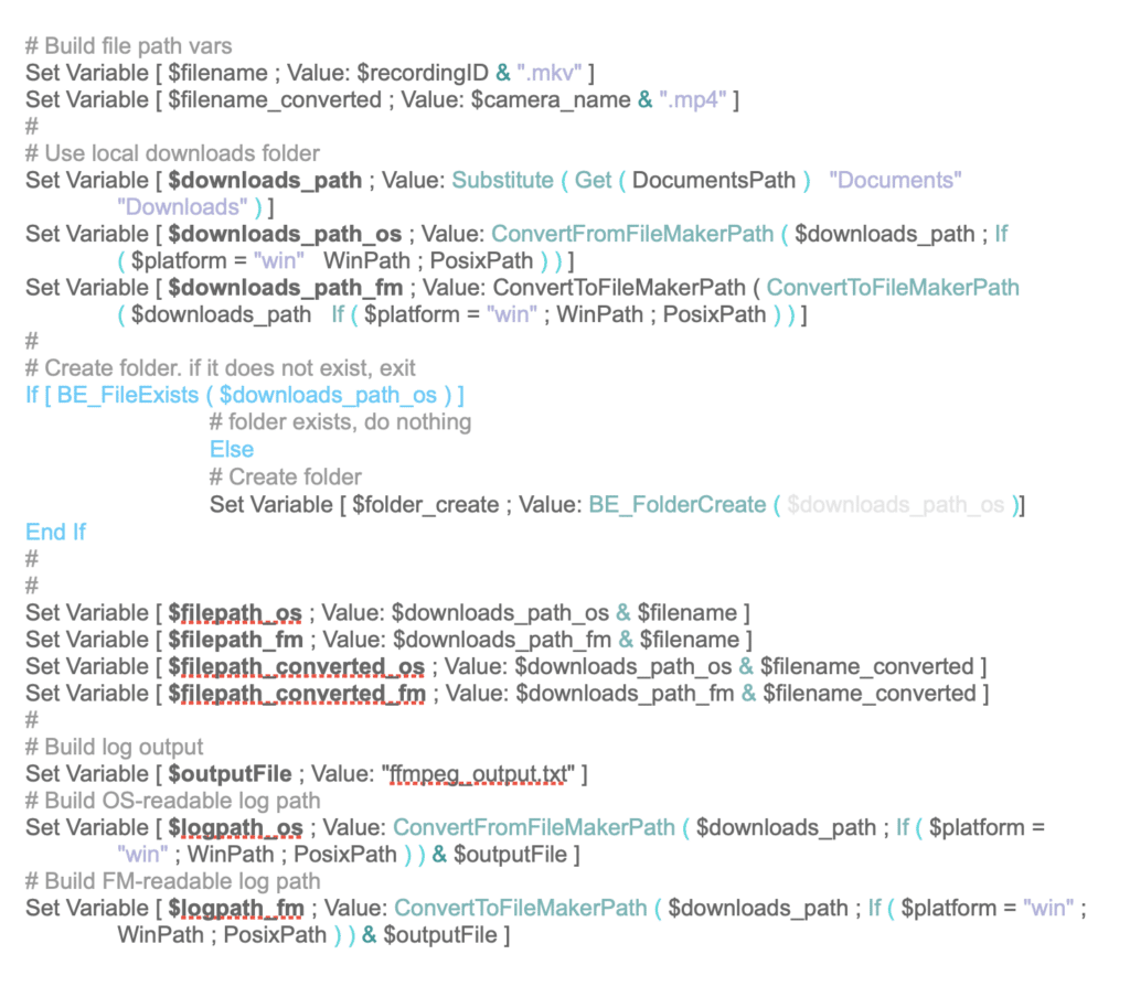 CLI example for building file path variables, used in our FFmpeg integration.