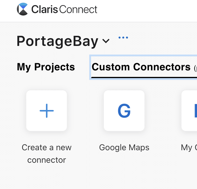 Create a new connector button within Claris Connect.