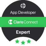Badge icon for those who have earned the Claris Connect App Developer Expert level