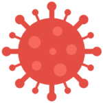 Icon of a COVID virus.