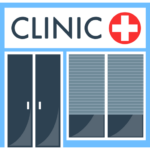 Icon of a healthcare clinic.