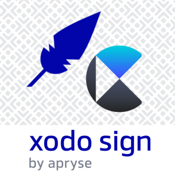 Logo for our free FileMaker Xodo Sign connector, available in the Claris Marketplace.