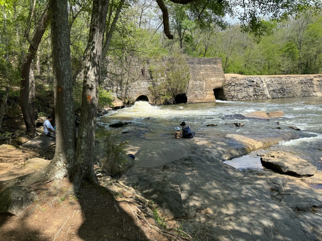 Photo of Cedar Falls and dam in Greenville, South Carolina.