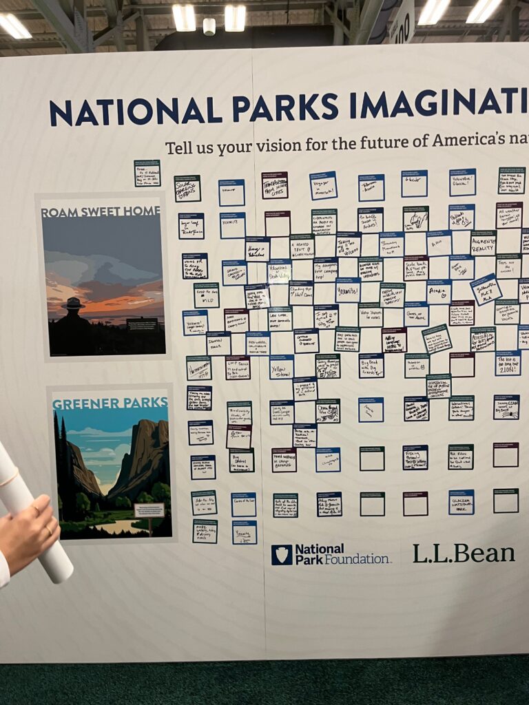 Photo of part of the L. L. Bean and National Park Foundation display at SXSW.
