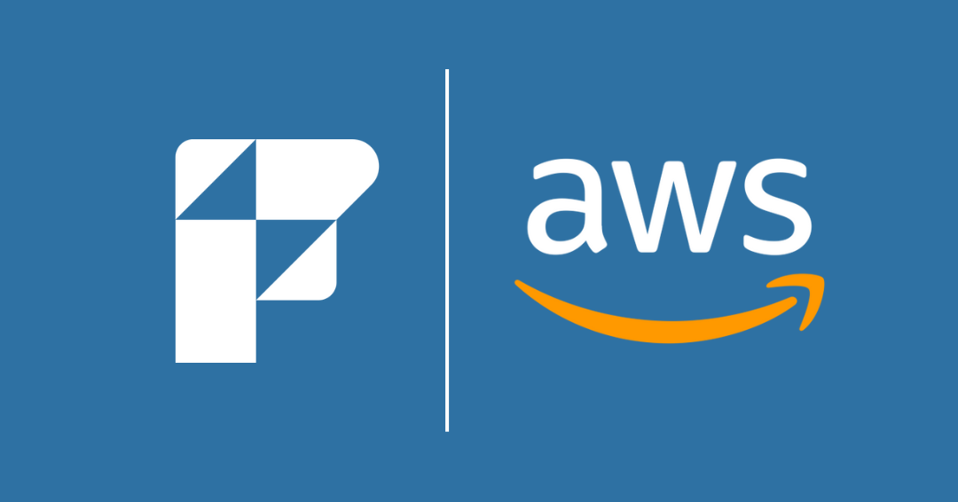 Logos of Claris FileMaker and Amazon S3 on a blue background.