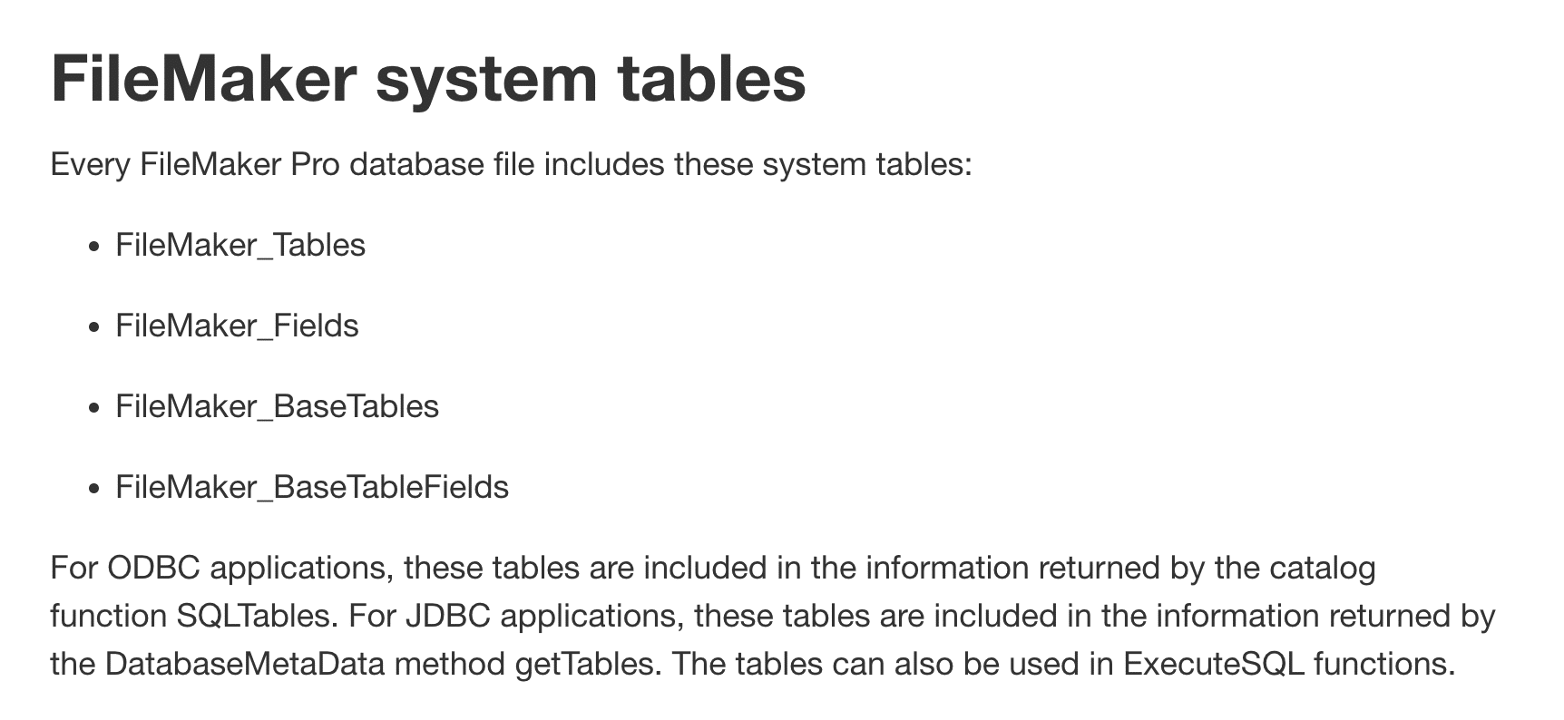 Differences between ExecuteSQL and ExecuteSQLe