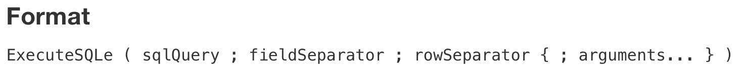 Differences between ExecuteSQL and ExecuteSQLe