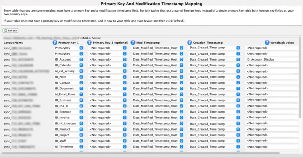 A list of FileMaker key variables