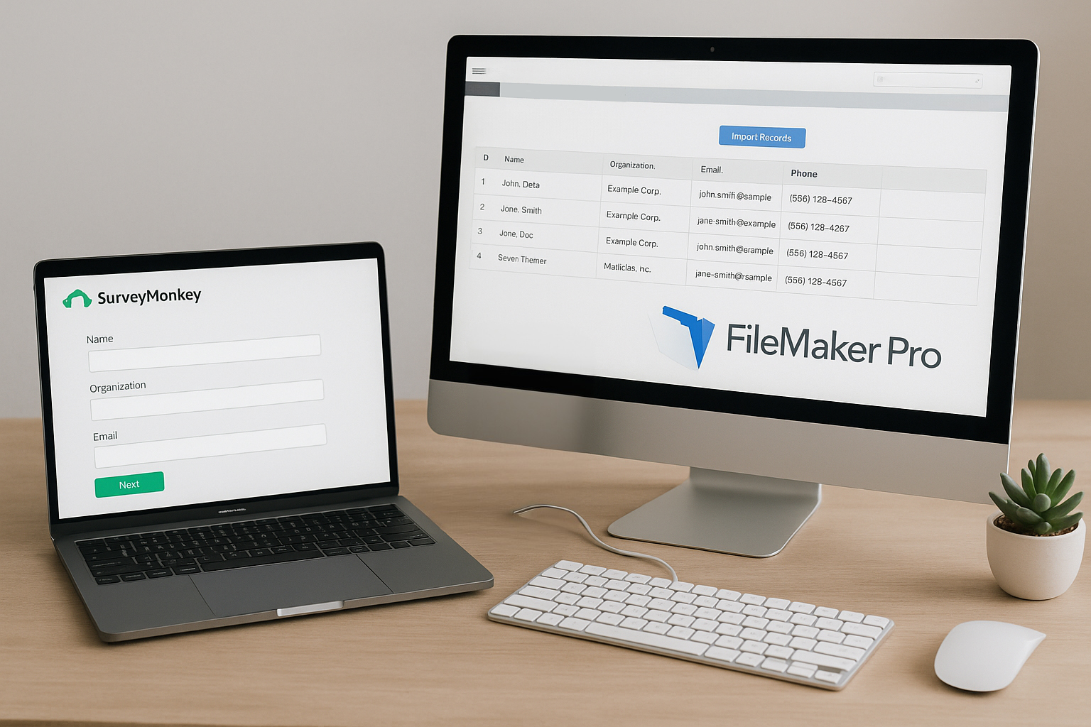 survey monkey filemaker integration