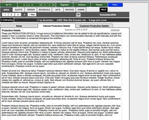 JOBZ Specifications Input Screen 5