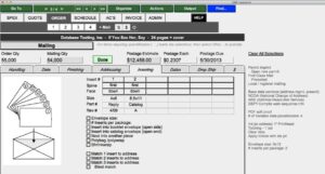 JOBZ Mailing Input Screen