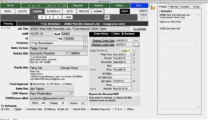 JOBZ Order Input Screen 1